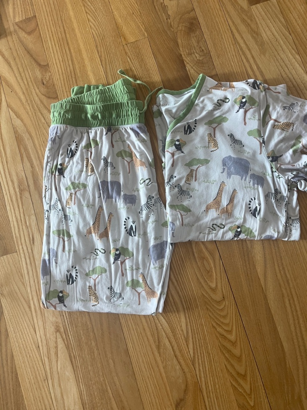 Little Sleepies Safari Animal Pajama Set - top-M; bottom-L